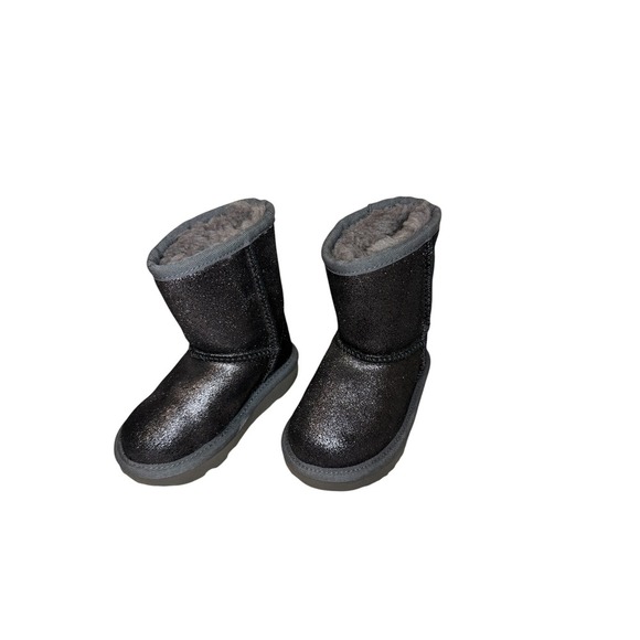 UGG Kids Classic II Glitter Boot Brown Sparkle Toddler Size 6 - Picture 4 of 5